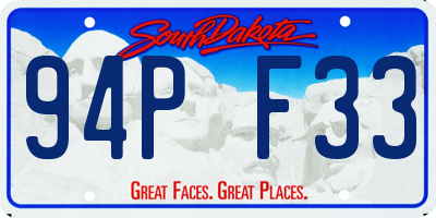 SD license plate 94PF33