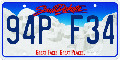 SD license plate 94PF34