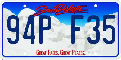 SD license plate 94PF35