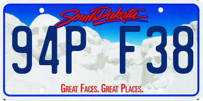 SD license plate 94PF38