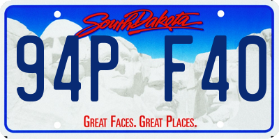 SD license plate 94PF40