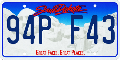 SD license plate 94PF43