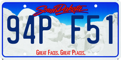 SD license plate 94PF51