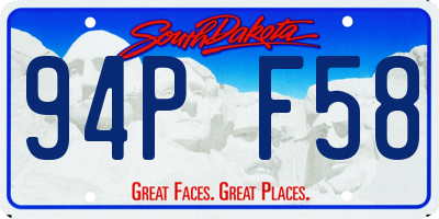 SD license plate 94PF58