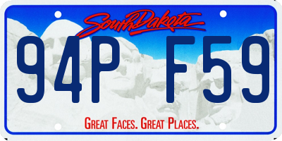 SD license plate 94PF59