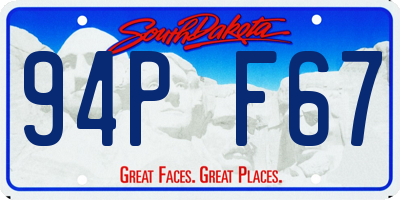 SD license plate 94PF67