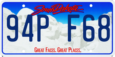 SD license plate 94PF68