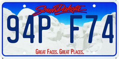 SD license plate 94PF74
