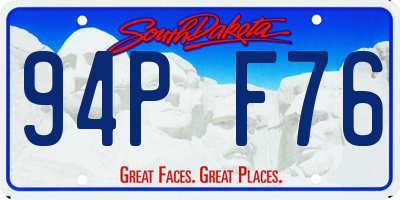 SD license plate 94PF76
