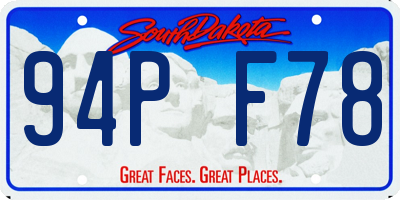 SD license plate 94PF78