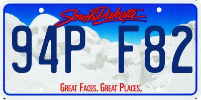 SD license plate 94PF82