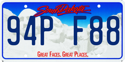 SD license plate 94PF88
