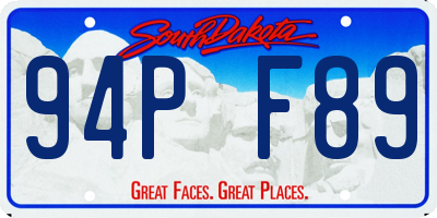 SD license plate 94PF89
