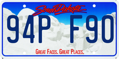 SD license plate 94PF90