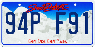 SD license plate 94PF91