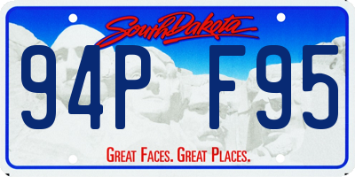 SD license plate 94PF95