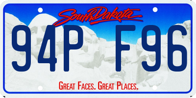SD license plate 94PF96