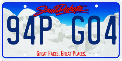 SD license plate 94PG04
