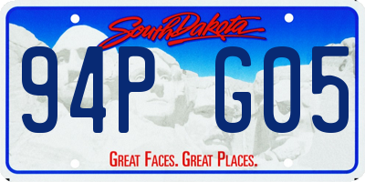 SD license plate 94PG05