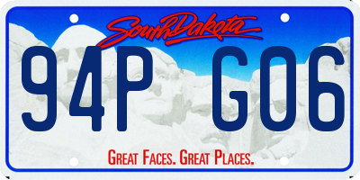 SD license plate 94PG06