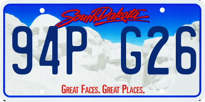 SD license plate 94PG26