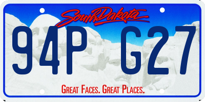 SD license plate 94PG27