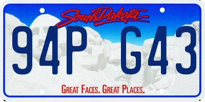 SD license plate 94PG43