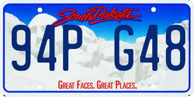 SD license plate 94PG48