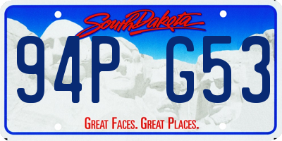 SD license plate 94PG53