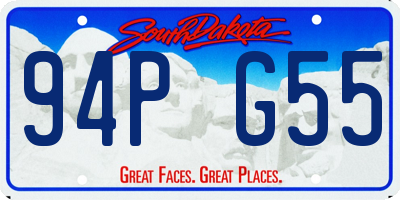 SD license plate 94PG55