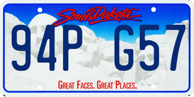 SD license plate 94PG57