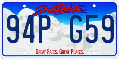 SD license plate 94PG59