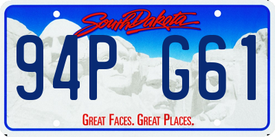 SD license plate 94PG61