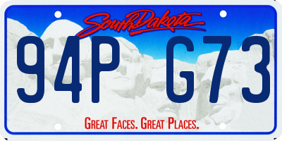 SD license plate 94PG73