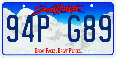 SD license plate 94PG89