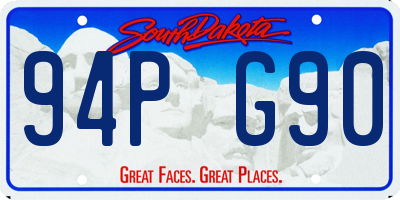 SD license plate 94PG90