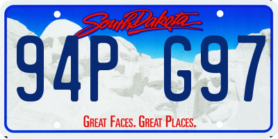 SD license plate 94PG97