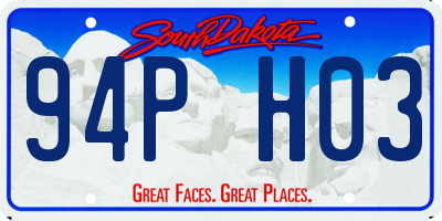 SD license plate 94PH03