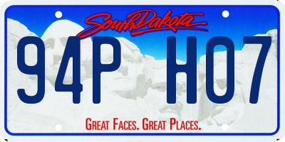 SD license plate 94PH07