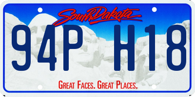 SD license plate 94PH18
