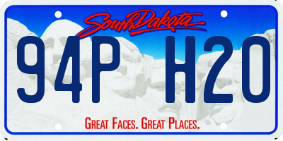 SD license plate 94PH20