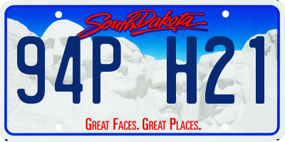 SD license plate 94PH21