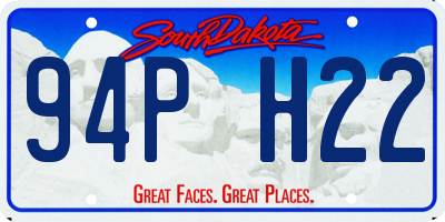 SD license plate 94PH22