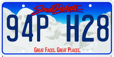 SD license plate 94PH28