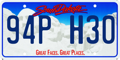 SD license plate 94PH30
