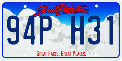 SD license plate 94PH31