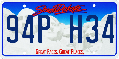 SD license plate 94PH34