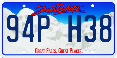 SD license plate 94PH38