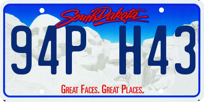 SD license plate 94PH43