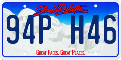 SD license plate 94PH46